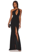 Katie May Isabella Cut Out Gown Dress In Black In Black