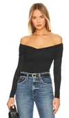 House Of Harlow 1960 X Revolve Rhoda Bodysuit In Black