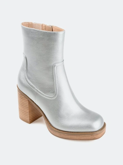 Journee Collection Brittany Tru Comfort Foam Bootie In Silver