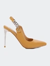 London Rag Coveted High Heeled Sling Back Sandal In Nude