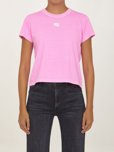 Alexander Wang Pink T-shirt With Logo