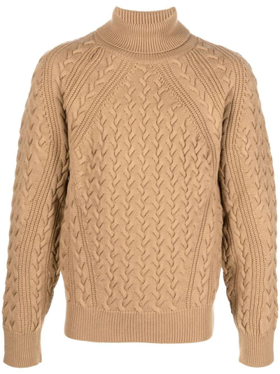 Ermenegildo Zegna Turtle-neck Sweater In Marrone