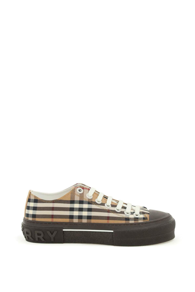 Burberry Vintage Check Pattern Sneakers In Red