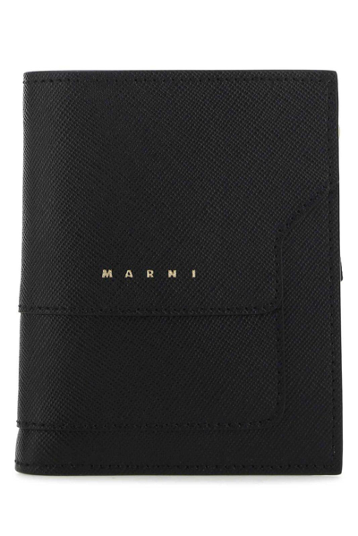 Marni Zipped Bi-fold Wallet In Black