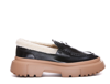 Hogan H629 Black Patent Leather Moccasins In Black