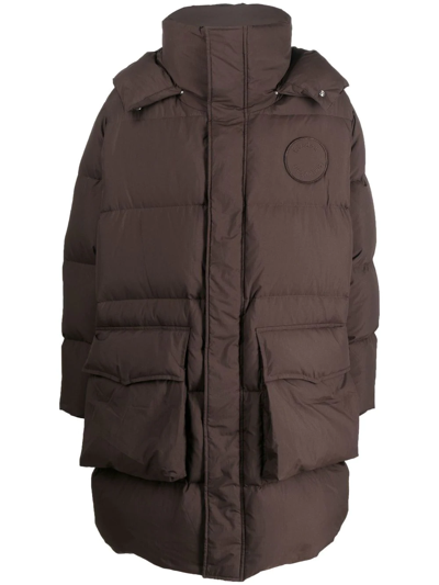 Etudes Studio Detachable-hood Puffer Coat In Brown