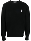 Etudes Studio Boris Monogram-intarsia Jumper In Black