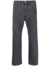 Acne Studios Straight-leg Cropped Jeans In Grey