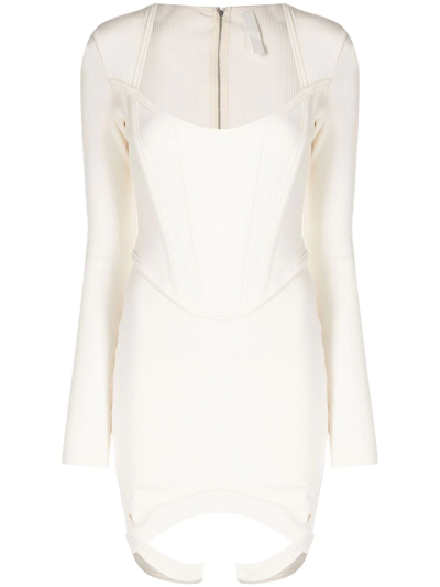 Dion Lee White Cotton Mini Dress