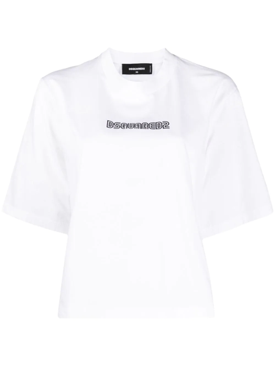 Dsquared2 Logo Cotton T-shirt In White