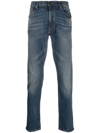 Michael Kors Faded-effect Skinny Jeans In Blue