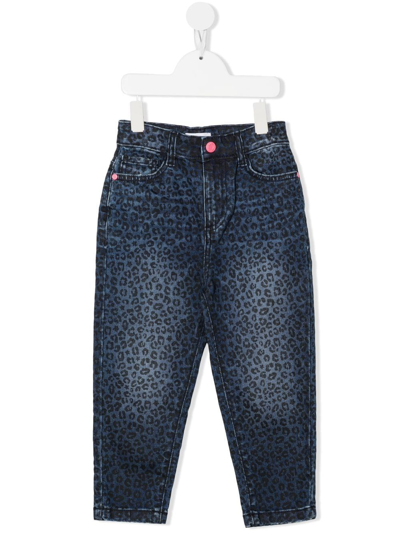The Marc Jacobs Kids' Cheetah-print Jeans In Blue