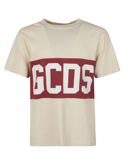 Gcds Cotton T-shirt With Logo Band In Multi-colored