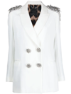 PHILIPP PLEIN CRYSTAL-EMBELLISHED DOUBLE-BREASTED BLAZER