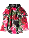 PHILIPP PLEIN BLOSSOM FLORAL-PRINT SKIRT