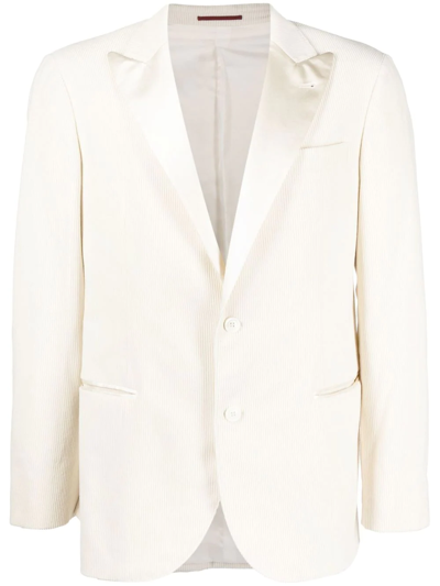 Brunello Cucinelli Silk Blazer In White