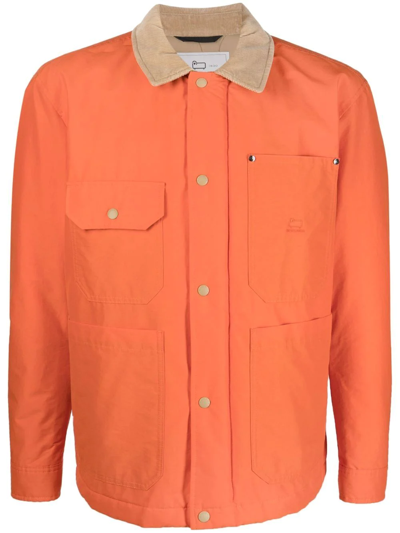 Woolrich Duster Corduroy-collar Work-jacket In Flame