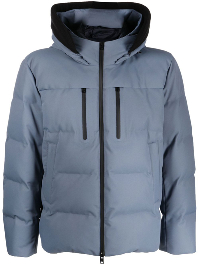 Woolrich Taped-seams Feather-down Jacket In Blue