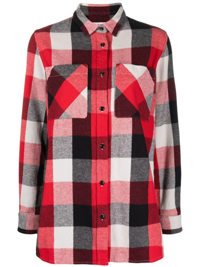 Woolrich Plaid Flannel Shirt In Red