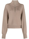 Varley Davidson Stretch-jersey Sweatshirt In Brown