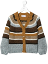 MOLO STRIPED WOOL-BLEND CARDIGAN