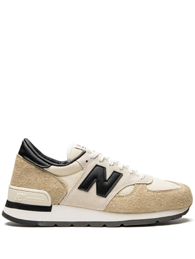 New Balance Made In Usa 990v1 Suede And Mesh Trainers In Neutrals