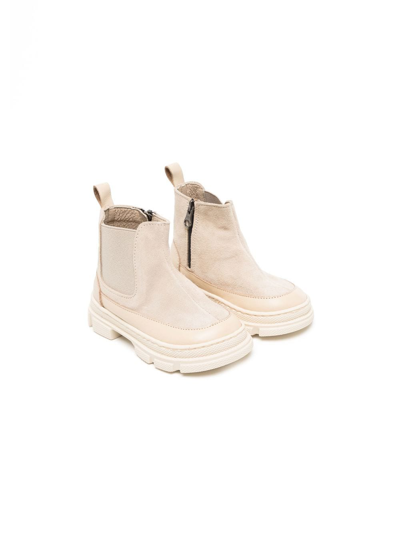 Babywalker Kids' Elasticated Side-panel Chelsea Boots In Neutrals