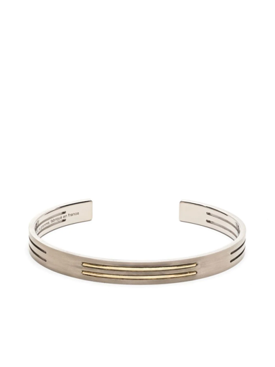 Le Gramme 18kt Yellow Gold And Titanium 9g Bracelet In Silver