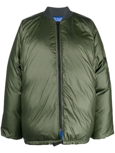 Sofie D'hoore Quilted Down Reversible Bomber In Multicolor