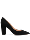 Gianvito Rossi Piper 85mm Suede Pumps In Black