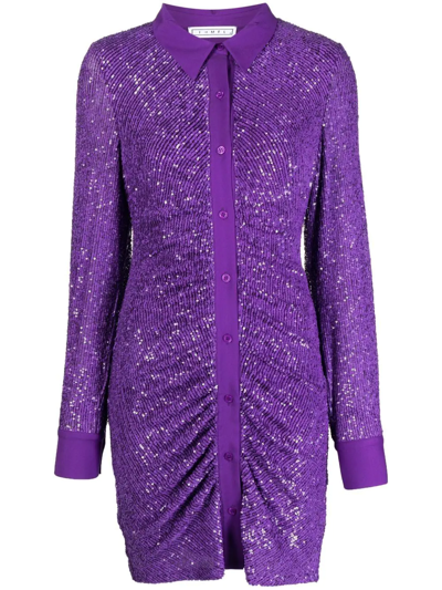 in the mood for love sequin dress In The Mood For Love Lina Sequin Shirt Dress in Fuchsia Medium New ITMFL