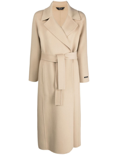 Paltò Paola Belted Trenchcoat In Cream
