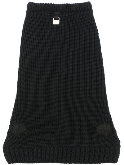 Moncler Logo-patch Knitted Dog-vest In Black