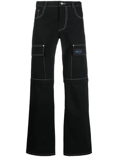 Misbhv Straight-leg Cargo Trousers In Black
