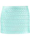 Marco Rambaldi Hearts Quilted Mini Skirt In Green