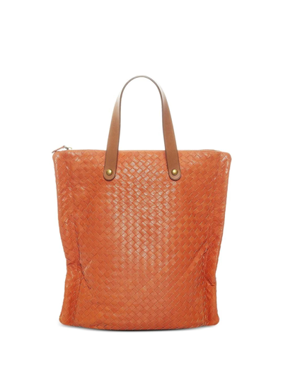 Pre-owned Bottega Veneta Intrecciato Tote Bag In Orange