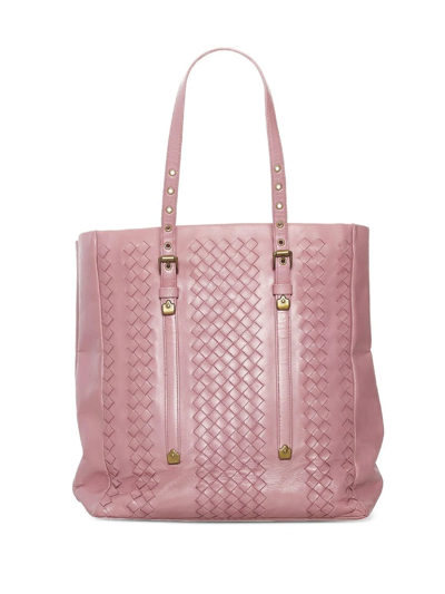 Pre-owned Bottega Veneta Intrecciato Tote Bag In Pink