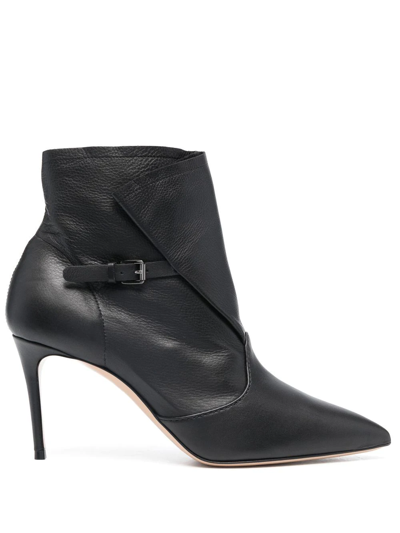 Casadei Polacco Tango High Heel Ankle Boots In Black