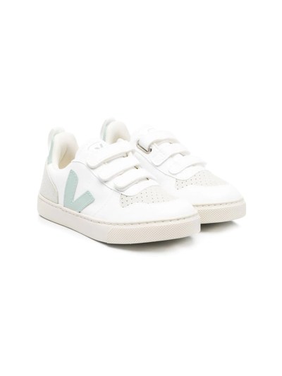 Veja Kids' Logo-patch Low-top Sneakers In White