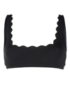 Marysia Palm Springs Scalloped Bikini Top In Black