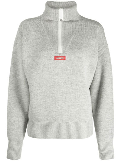 Coperni Half-zip Jumper In Grey