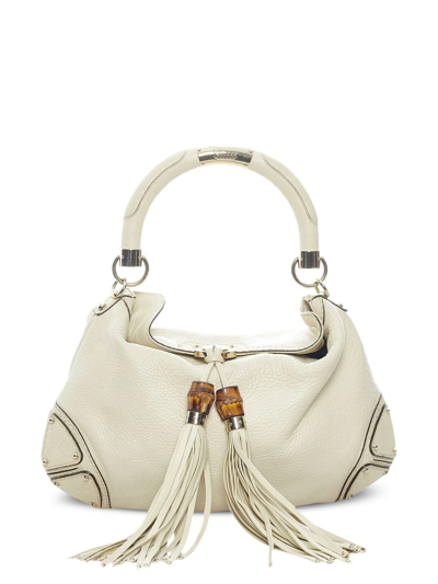 Pre-owned Gucci Indy 2way Bag In White