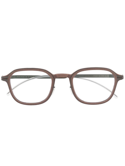 Mykita Baker Square-frame Glasses In Brown