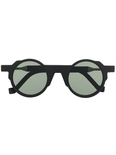 Vava Eyewear Round-frame Tinted Sunglasses In Black