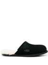 Ugg Shearling Lined Sliders In Black