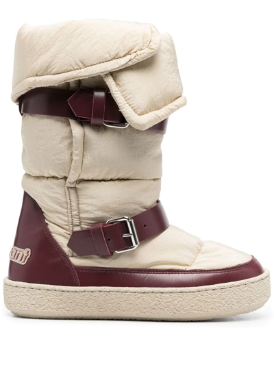 Isabel Marant Zenora Padded Ankle Boots In Beige