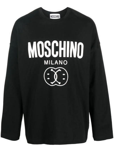 Moschino Logo-print Sweatshirt In Black