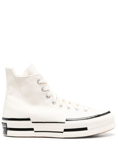 CONVERSE CHUCK 70 PLUS EGRET HIGH-TOP SNEAKERS 