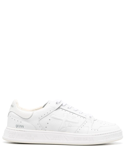 Premiata Patch-detail Lace-up Sneakers In White