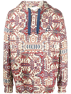 ISABEL MARANT ABSTRACT-PATTERN COTTON-BLEND HOODIE